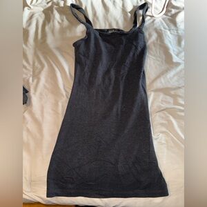 Afends Hemp Revolution Charcoal Gray Knit bodycon dress